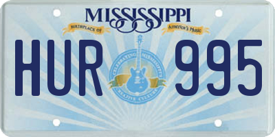 MS license plate HUR995