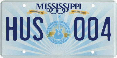 MS license plate HUS004