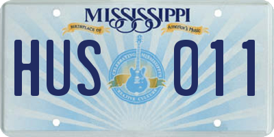 MS license plate HUS011