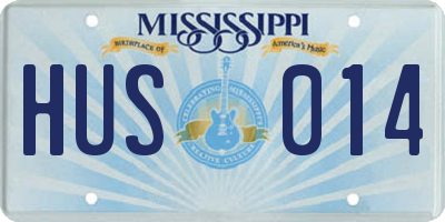 MS license plate HUS014