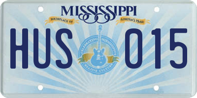 MS license plate HUS015