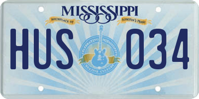 MS license plate HUS034