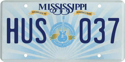 MS license plate HUS037