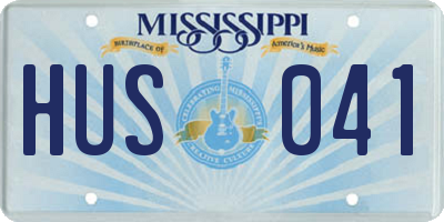 MS license plate HUS041