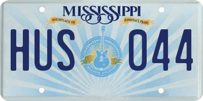 MS license plate HUS044