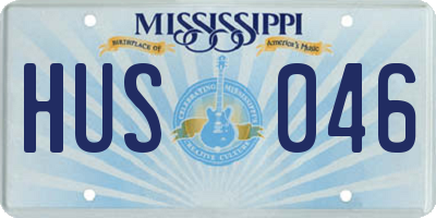MS license plate HUS046