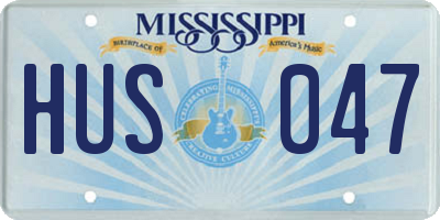 MS license plate HUS047