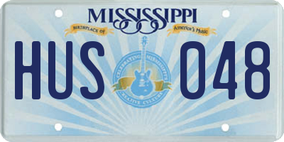 MS license plate HUS048
