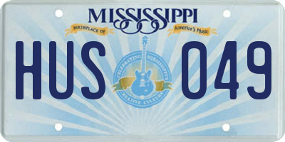 MS license plate HUS049
