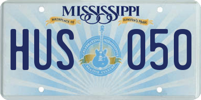 MS license plate HUS050
