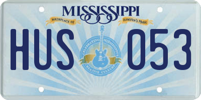 MS license plate HUS053