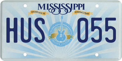 MS license plate HUS055