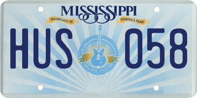 MS license plate HUS058
