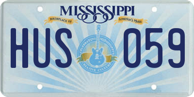MS license plate HUS059