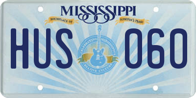 MS license plate HUS060