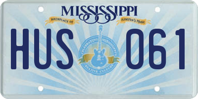 MS license plate HUS061