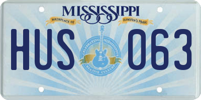 MS license plate HUS063