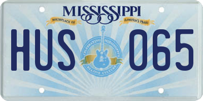 MS license plate HUS065