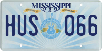 MS license plate HUS066
