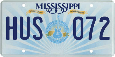 MS license plate HUS072
