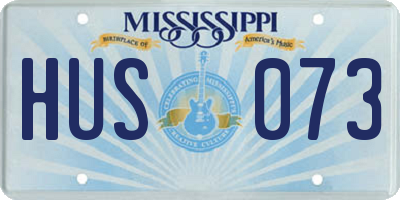 MS license plate HUS073