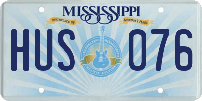 MS license plate HUS076