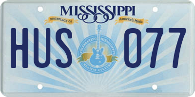MS license plate HUS077