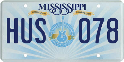 MS license plate HUS078