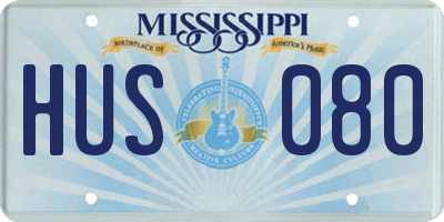 MS license plate HUS080