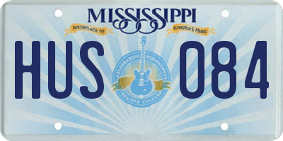 MS license plate HUS084