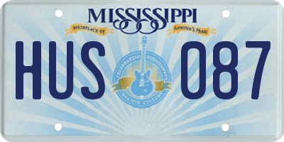 MS license plate HUS087