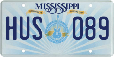 MS license plate HUS089