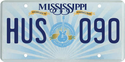 MS license plate HUS090