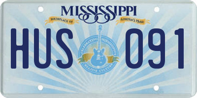 MS license plate HUS091