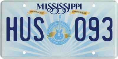 MS license plate HUS093