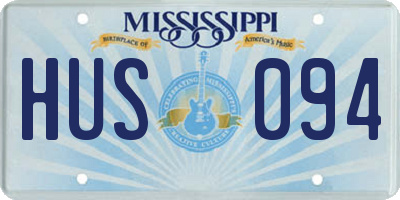MS license plate HUS094
