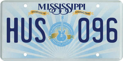 MS license plate HUS096