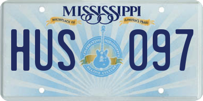 MS license plate HUS097