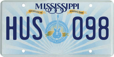 MS license plate HUS098