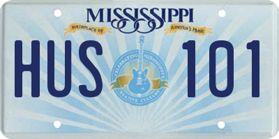 MS license plate HUS101