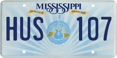 MS license plate HUS107