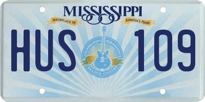 MS license plate HUS109