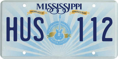 MS license plate HUS112