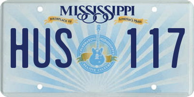 MS license plate HUS117