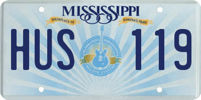 MS license plate HUS119
