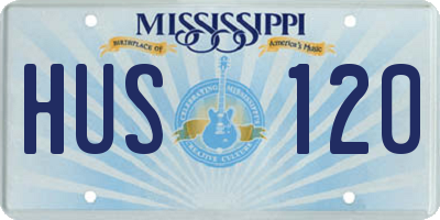 MS license plate HUS120