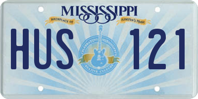 MS license plate HUS121