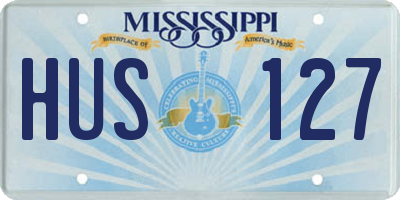 MS license plate HUS127