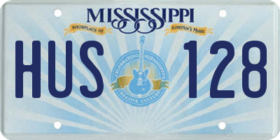 MS license plate HUS128