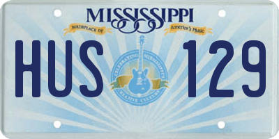 MS license plate HUS129